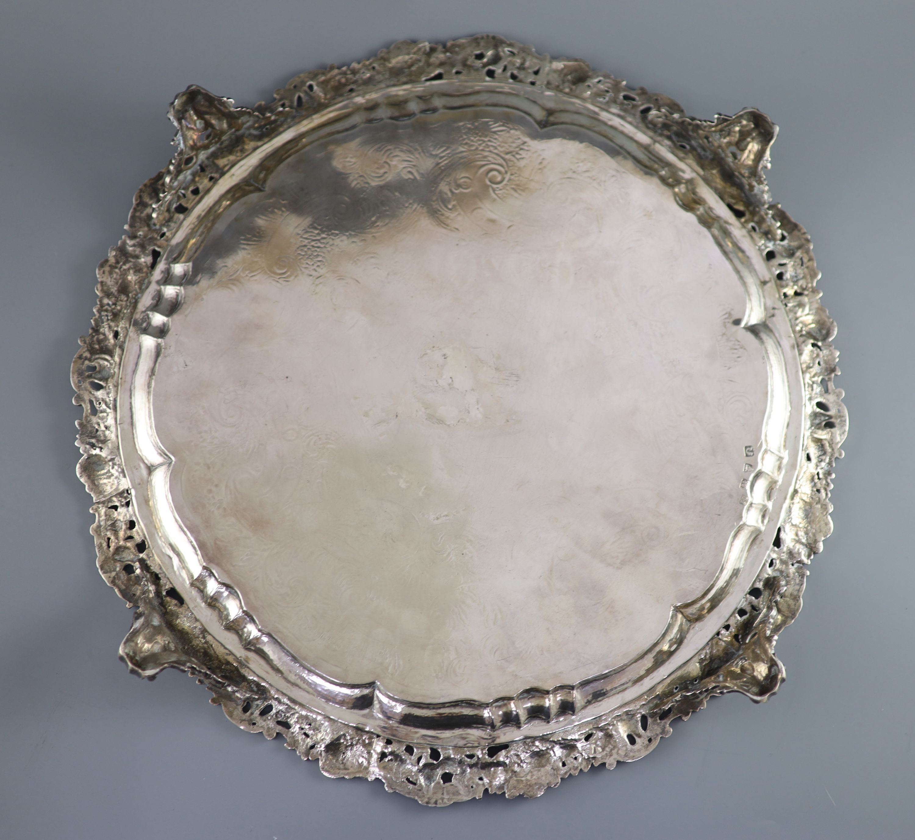 A good early George III silver salver by John Carter II